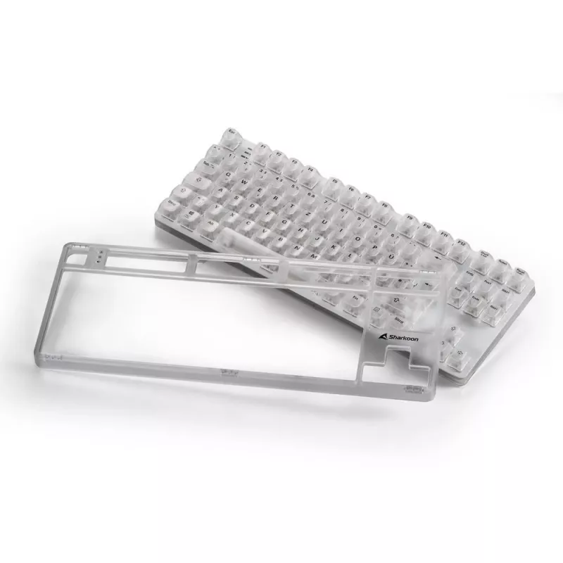 Crystal Shark, Teclado gaming Blanco, Distribución DE, KTT