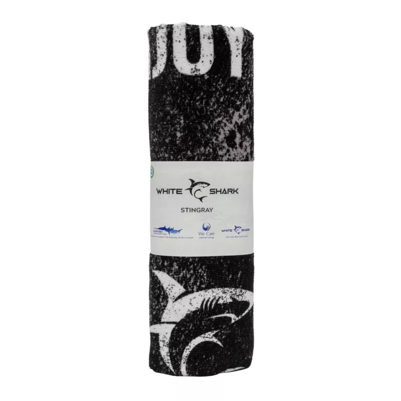Toalla White Shark TW-01 Stingray toalla de microfibra de secado rápido ligera para playa, compacta