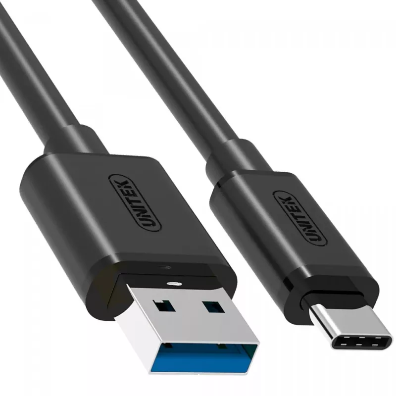 Cable USB Unitek Y-C474BK USB 3.2 Gen 1 (3.1 Gen 1) 1 m USB A USB C negro