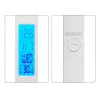 Media-Tech MT222 Leditou lámpara de escritorio LED con cargador inalámbrico Qi de 15 W, reloj, alarma, termómetro, blanca