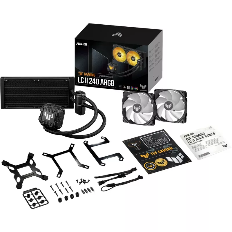 Kit de refrigeración líquida para procesador ASUS TUF GAMING LC II 240 ARGB 12 cm Negro