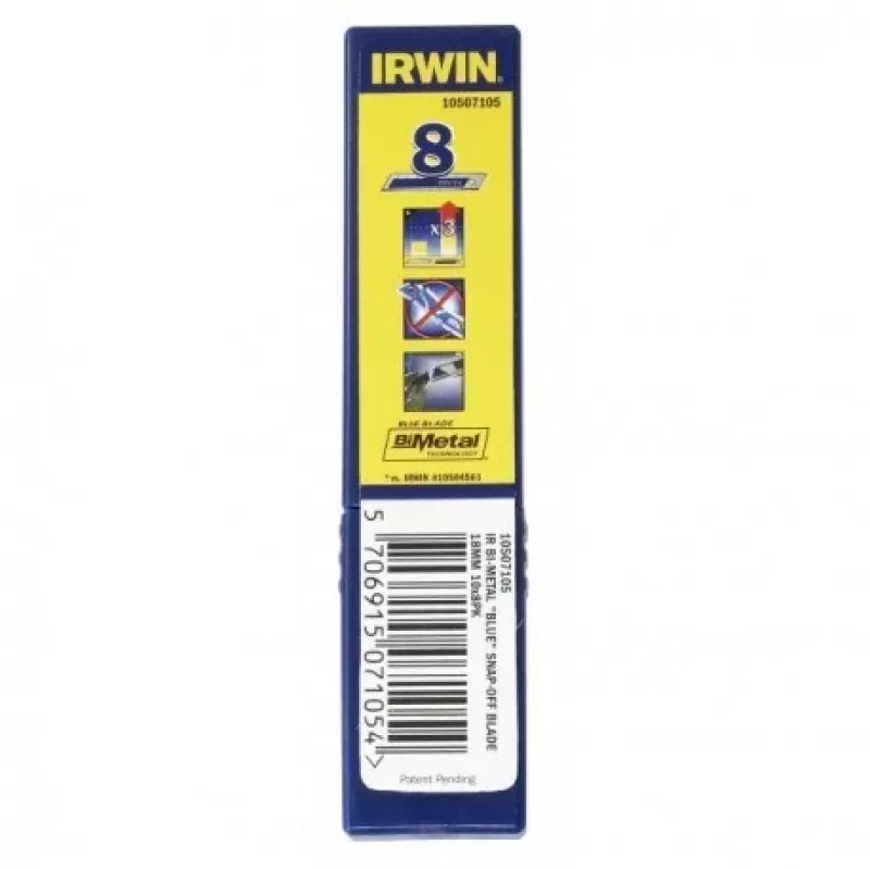 IRWIN HOJAS DE CUCHILLA 18 mm /50 uds. BIMETAL