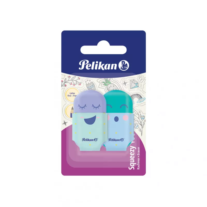 Goma de borrar Pelikan 606219 plástico multicolor 2 uds.