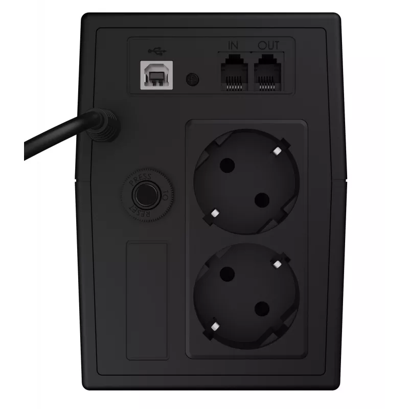 Sistema de alimentación ininterrumpida Green Cell UPS02 0,8 kVA (480 W) line-interactive, LCD, 2 tomas tipo F, USB-B, RJ-45, RJ-11
