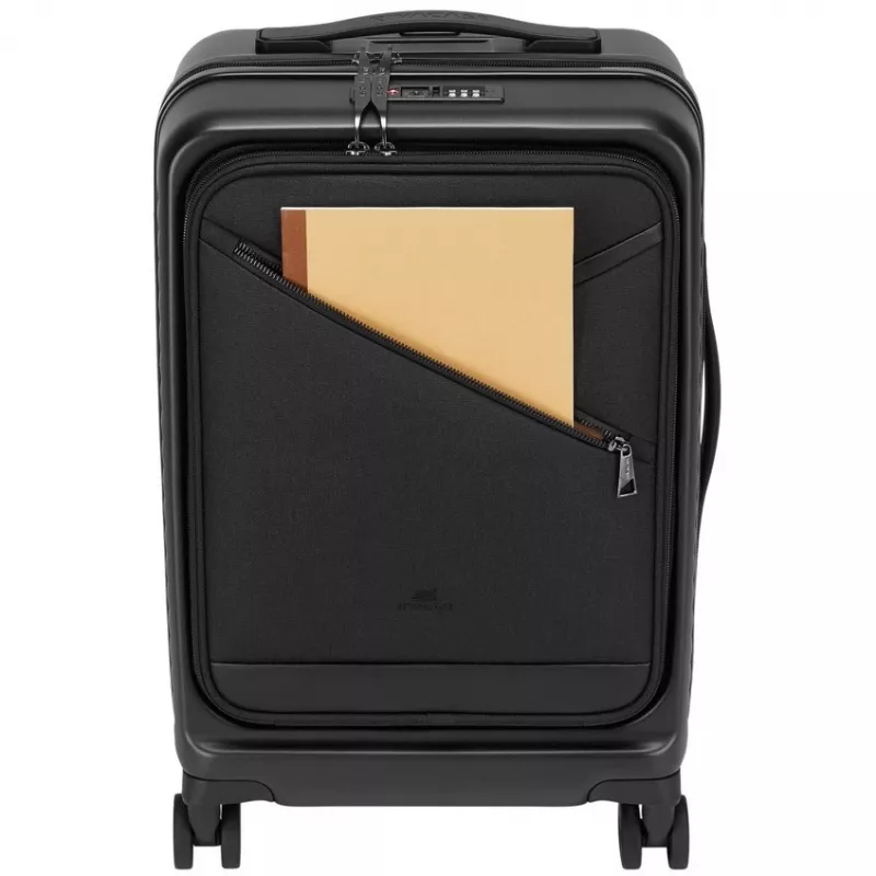 Maleta de cabina Rivacase Clark ECO 8181 — maleta de cabina compacta, negro