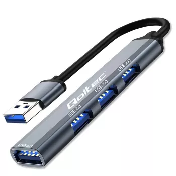 Hub USB QOLTEC 53793 — entrada USB 3.0, 3 conectores USB 2.0