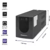 Qoltec Monolith 53775 SAI Line-Interactive, 1200 VA (1,2 kVA) / 720 W, AVR, 4 tomas AC, negro