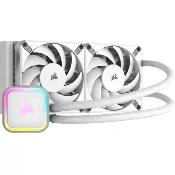Sistema de refrigeración líquida para procesador CORSAIR iCUE H100i RGB ELITE pack de 1 Blanco 120 mm