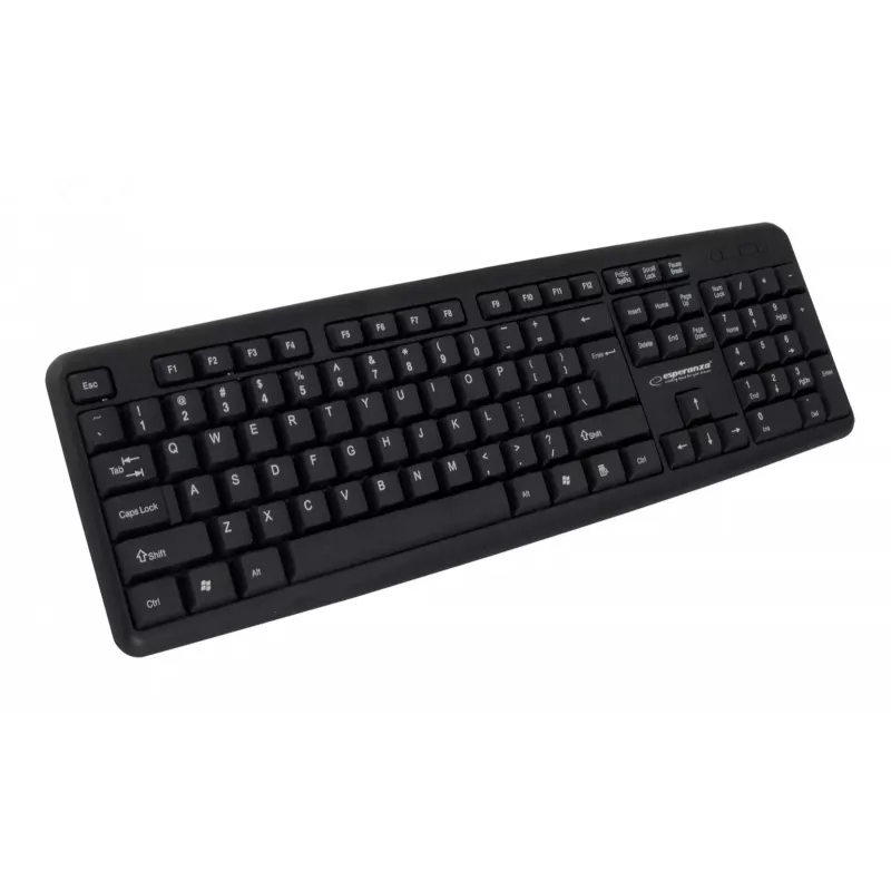 Teclado con cable ESPERANZA EK134 Full-Size 100% USB, negro, cable de 1,45 m