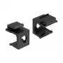 DeLOCK 86403 Cubierta Keystone, negra, paso de 8 mm, 4 uds.