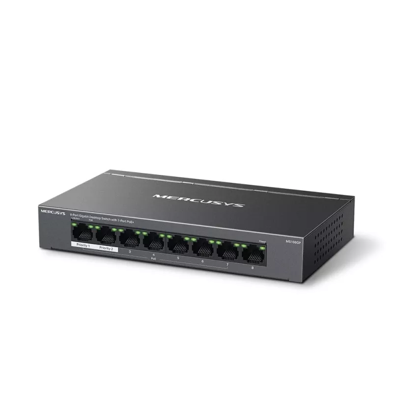 Mercusys MS108GP switch de sobremesa Gigabit de 8 puertos con 7 puertos PoE