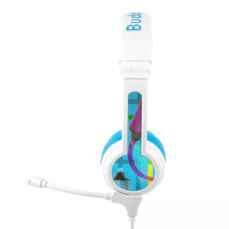 BuddyPhones School+ BP-SCHOOLP-BLUE auriculares infantiles con micrófono, 3+, 85 dB, azul