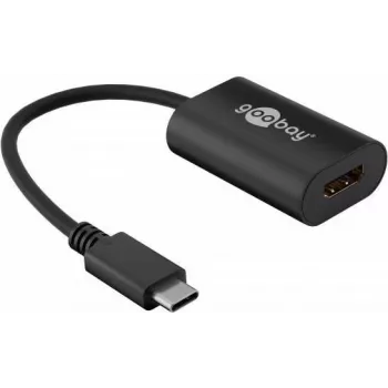 Wentronic goobay - Adaptador de vídeo externo - USB-C - HDMI - negro (38532)