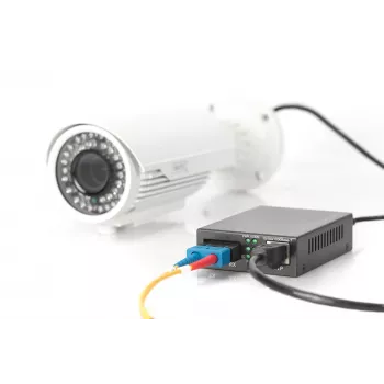 Digitus Convertidor de medios Gigabit PoE, RJ45 / SC, MM, PSE
