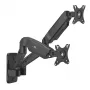 Soporte de pared Maclean para dos monitores, 17-32'', máx. 9 kg, resorte mecánico, MC-988