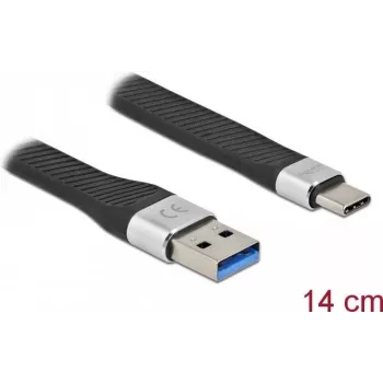 Cable plano FPC DeLOCK USB 3.2 Gen 1 Type-A a Type-C 14 cm