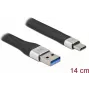 Cable plano FPC DeLOCK USB 3.2 Gen 1 Type-A a Type-C 14 cm