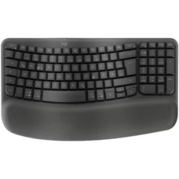 Logitech Wave Keys Teclado Oficina RF Wireless + Bluetooth QWERTZ Grafito