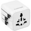 Adaptador de viaje CANYON OnTour One EU UK US AUS blanco (CNS-TA1005W) – conversión universal de enchufes para EU/UK/US/AUS