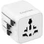 Adaptador de viaje CANYON OnTour One EU UK US AUS blanco (CNS-TA1005W) – conversión universal de enchufes para EU/UK/US/AUS