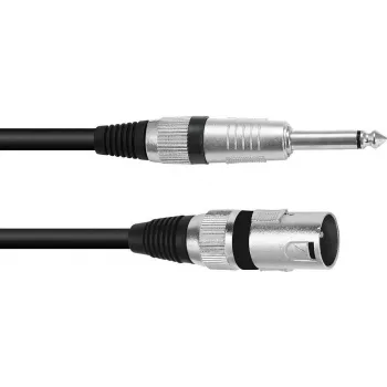 Cable adaptador XLR a 6,3 mm mono Omnitronic 3022519B — 1× XLR 3 polos a 1× 6,3 mm mono, 2 m