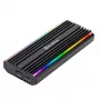 Carcasa para SSD M.2 SilverStone SST-MS13, USB 3.2 Gen 2, pantalla de estado RGB LED, negra