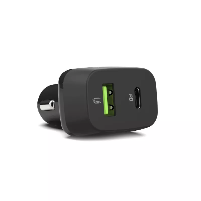 Cargador para coche Green Cell CAD33, 42 W, USB-C PD + USB-A QC3.0, entrada 12/24 V, salida 5–12 V