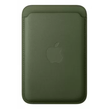 Cartera para tarjetas Apple iPhone FineWoven con MagSafe verde musgo Microtwill
