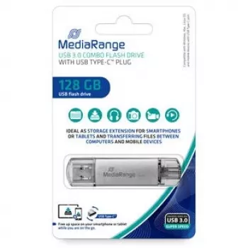 USB Stick MediaRange 128 GB USB Type-A USB Type-C MR938