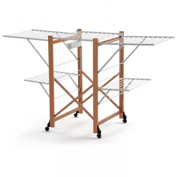 ARREDAMENTI GABBIANO Tendal de ropa con ruedas - 175 x 67 cm, blanco