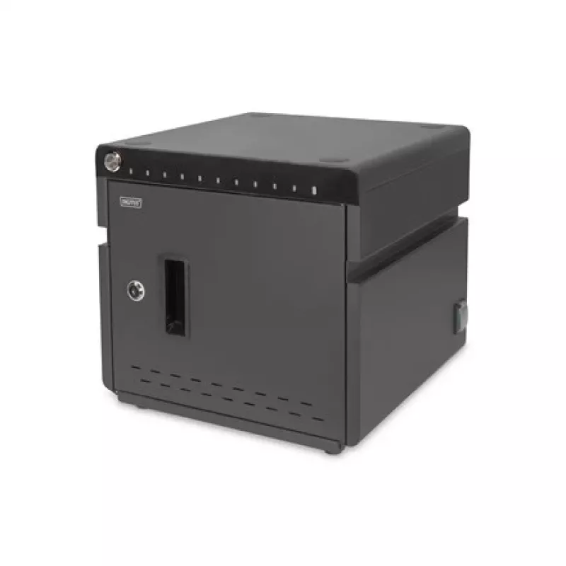 Armario de carga móvil de sobremesa Digitus para 10 portátiles/tabletas de hasta 13 pulgadas, UV-C, USB-C