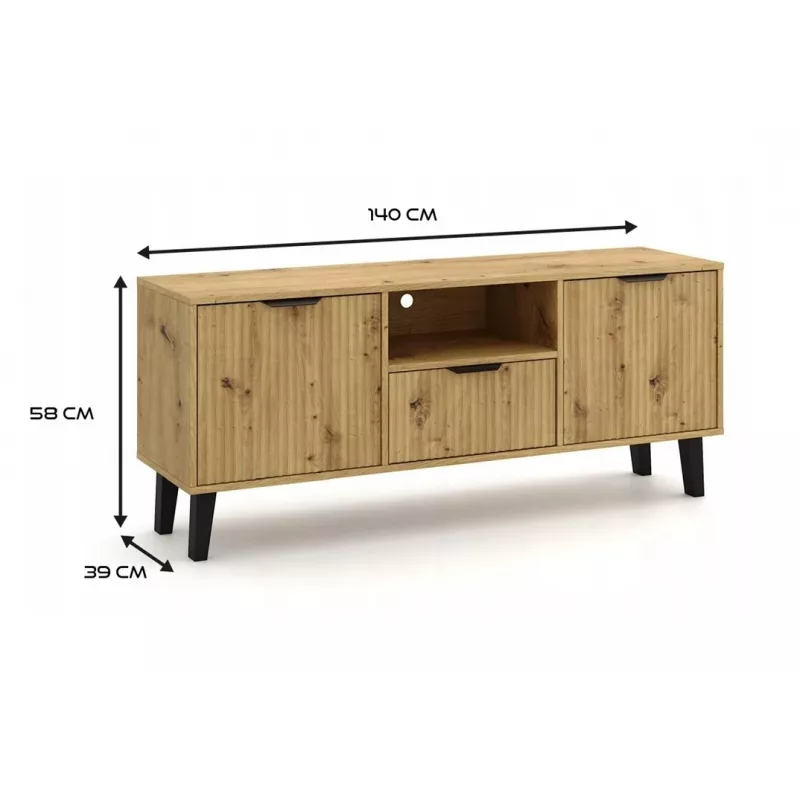RTV SCANDI 2D1S esbelto roble Artisan