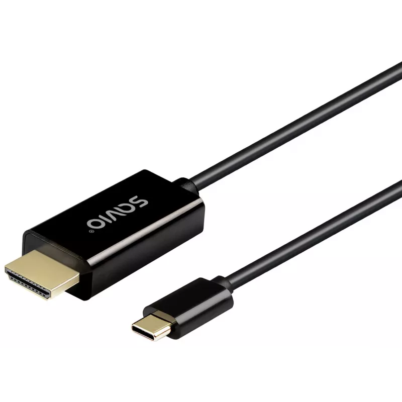 SAVIO CL-190 Cable USB-C a HDMI, 30Hz, 1m, Plástico
