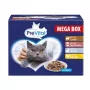 Comida para gatos PREVITAL Megabox con cordero, ternera, conejo y pollo en salsa - Comida húmeda para gatos - 24 x 100 g