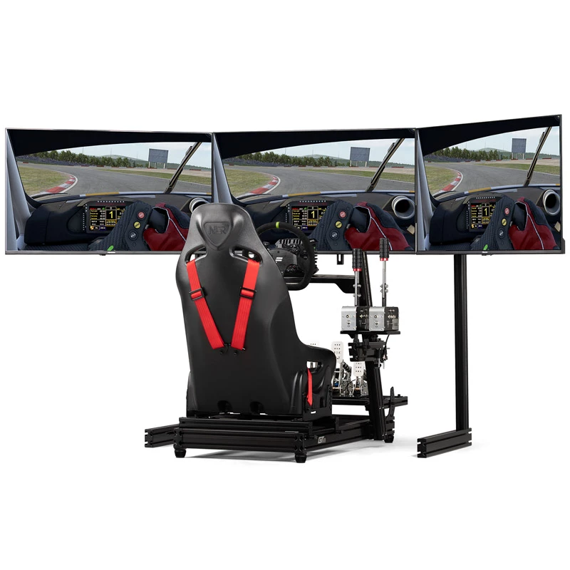 Next Level Racing Elite soporte independiente para tres monitores, 21–43 pulgadas, negro