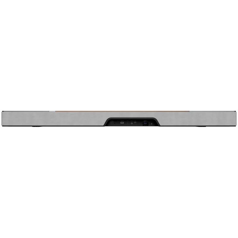 Barra de sonido KLIPSCH 1073541 — 3.1.2 canales, 100 W RMS, subwoofer integrado, gris/nogal