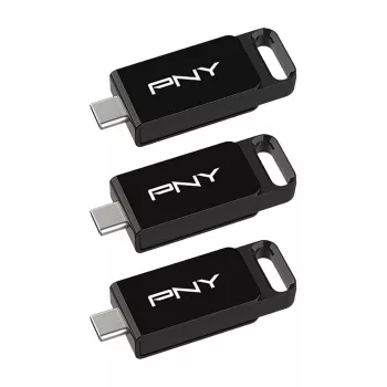 PNY Elite 128 GB USB-C 3.2 Gen 1 memoria USB, pack de 3 (Retail)