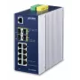 PLANET IGS-12040MT - Switch - gestionado - 8 x 10/100/1000 + 4 x Gigabit SFP - montaje en carril DIN, montaje en pared - AC 24 V / DC 12 -72 V (IGS-12040MT)