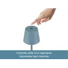 Beper P207ILI200 lámpara de mesa LED recargable, interruptor táctil, regulable, azul pizarra