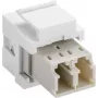 Goobay 80000 - Plano - Blanco - LC - LC - Conector hembra - Conector hembra (80000)