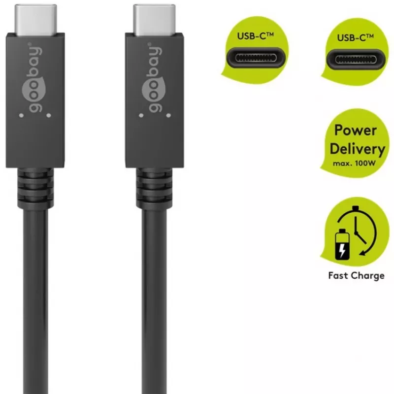 Cable USB Goobay 49254 negro
