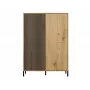 Vitrina KAMARO 2DD estrecha/GŁ roble ARTISAN
