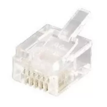 Conector telefónico Equip, 6P6C, RJ-12 (6P6C), transparente, 0,6 g, 9,65 mm, 12,3 mm, 7,2 mm