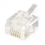 Equip 121131 RJ-12 (6P6C) conector modular telefónico, sin blindaje, transparente, 100 uds.