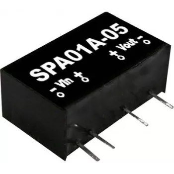 Fuente de alimentación/convertidor de tensión mean well SPA01B-05, entrada 18–36 V, salida 5 V, 1 W