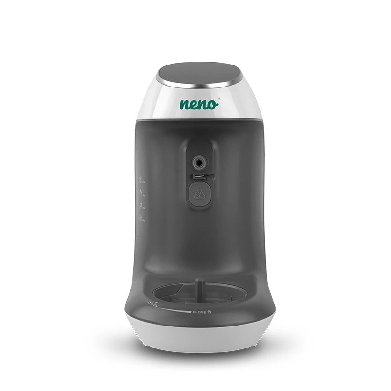 Robot de cocina para bebés neno Cibo 300 W, bol 0,3 L, cocción al vapor y triturado, calentamiento, gris/blanco