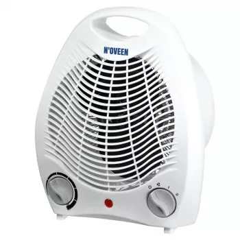 Calefactor eléctrico NOVEEN FH03 — 2000 W, 2 niveles de potencia, termostato regulable, blanco