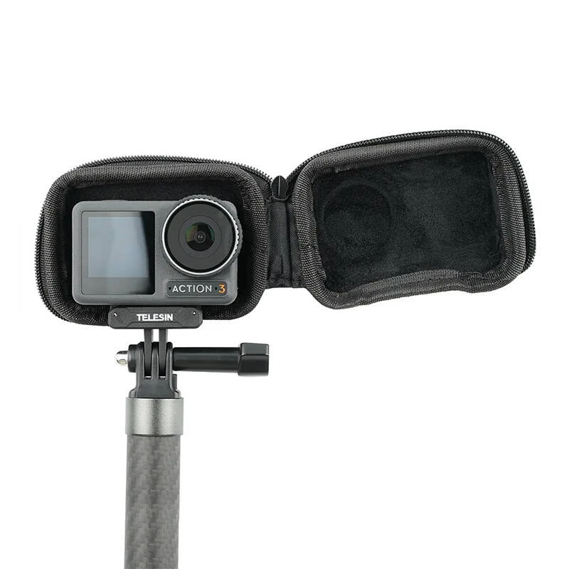 Bolsa de transporte Telesin para cámara DJI Action 3/4/5 Pro — diseño compacto, material duradero