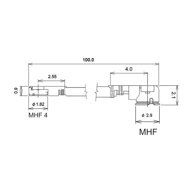 Delock 89647 cable de antena, MHF a MHF 4, 10 cm, negro