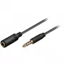 Cable alargador de jack 3,5 mm Wentronic Goobay, negro, 3 m - conector macho jack 3,5 mm (4 polos, estéreo) > conector hembra jack 3,5 mm (4 polos, estéreo) (62480)